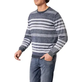 PIONEER JEANS Pioneer Authentic Jeans Strickpullover, mit Streifenmuster, blau