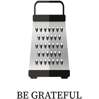 queence Wanddekoobjekt »BE GRATEFUL«, Stahlschild, Blechschild, Spruch, Witzig, Wanddeko, retro, 20x30cm, schwarz