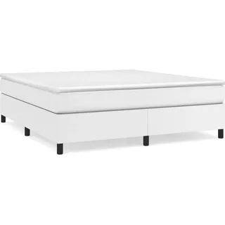 vidaXL Boxspringbettgestell Weiß 180x200 cm Kunstleder - Weiß