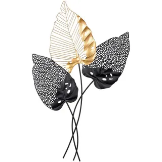 Casablanca by Gilde "Wandrelief Blätter Santos", Drei Blätter in schwarz, und Gold,
