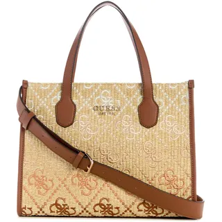 GUESS Handtasche Silvana Two Compartment Tote Cognac Logo