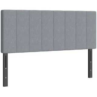 Homcom Kopfteil Polyester Metall Grau , 10x126x160 cm , Bett-Kopfteile