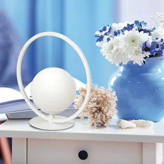 Fabas Luce LED Tischlampe Sirio Rund, Messing, Gold - Gold