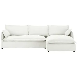 Livetastic Ecksofa , Weiß , Textil , Füllung: Schaumstoff, Polyester , Ottomane rechts, L-Form , 295x165 cm , Rücken echt , Wohnzimmer, Sofas & Couches, Wohnlandschaften, Ecksofas