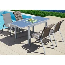 Bild Garten-Essgruppe »Amalfi«, (5 tlg.), 4 Sessel, Tisch ausziehbar 90x120-180 cm, Alu/Textil,