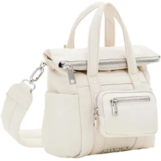 DESIGUAL Women's BOLS_Basic MODULAR Accessories Nylon Across Body Bag, White