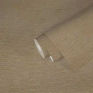 A.S. Création Hygge Tapete Struktur Vliestapete Braun Skandinavisch Metallic 385971 10,05x0,53m Made in Germany