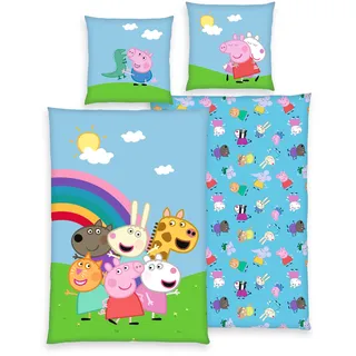 Peppa Pig Kinderbettwäsche 2 Stk. tlg., bunt