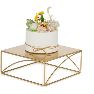 NUPTIO Tortenständer Cupcake Ständer Tortenetagere: 26cm Kuchenständer Hochzeitstortenständer Gold Podest Metall Platz Cake Stand Aufsteller Unterlage Party Wedding Deko Weihnacht Geburtstag