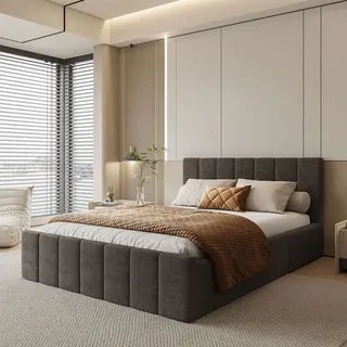 ELISE Polsterbett mit Bettkasten 90x200 cm Boston 08