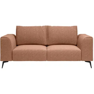Mid.you 2-Sitzer-Sofa , Orange , Holz, Textil , Füllung: Polyurethan (Pur), Silikon , 186x88x90 cm , Made in Eu , Wohnzimmer, Sofas & Couches, Sofas, Textilsofas