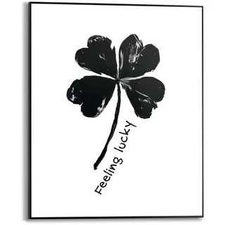 Reinders! Reinders "Feeling Lucky", Küche - Vierblättriges Kleeblatt - schwarz-weiß - MDF - Sprüche, farbe bild(er): schwarz, weiß),