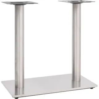 Bistrotisch-Gestell Silbern 70x40x72 cm Edelstahl - Silber