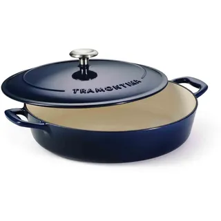 Tramontina Bestow Gusseisen Schmortopf Ø 30 cm, Emailliert, Induktion, Backofengeeignet bis 230°C, Dutch Oven mit Aroma-Deckel für Schmorgerichte, Eintöpfe & Braten