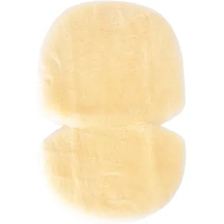 Merauno Baby Lammfell/Schaffell Einlage Fell Sitzauflage/Sitzeinlage für Kinderwagen & Buggy Babyschale gerade Passform, medizinisch gegerbt, ideal für Kinder, Universal 68×44cm, Natur