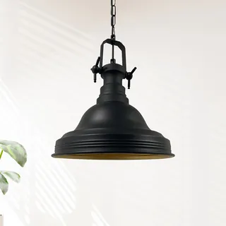 Pendelleuchte I Ulmete I Ø 30, Wohnzimmer, E27 Hängelampe, Esstisch Vintage Industrial, Schwarz Vintage Deckenlampe - Schwarz