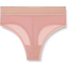 Triumph Damen Tempting Sheer Highwaist String Briefs, Toasted Almond, M EU