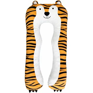 DRACA Seitenschläferkissen Kinder Pinguin Komfortkissen Wunderkissen Anti Stress ADHS Kissen für Kinder Einschlafkissen Tier Multifunktionskissen In Tierform Großes Kuschelkissen Kind (Tiger)