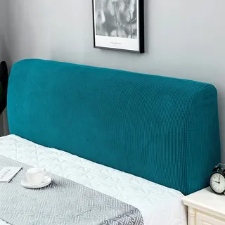 Duories Kopfteilbezug für Bett - Stretch Husse, Dehnbare Saubdichte Schutzhülle, Bettkopfteil Hussen Abdeckung Cover für Gepolsterte Schlafzimmer, 130-170cm Blau