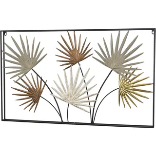 Hofmann Living And More Wanddekoobjekt "Wanddekoration", rosa (kupfer), B:100cm H:60cm T:5cm, Metall, HOFMANN LIVING AND MORE, Wanddekoobjekte, farbige Blätte mit Metallrahmen