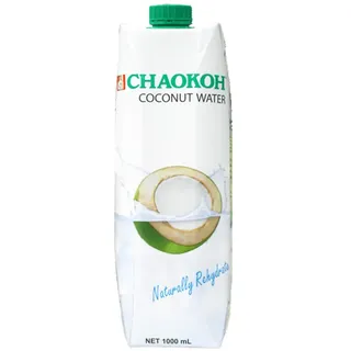 Chaokoh Kokosnusswasser, 100% natürliches Kokoswasser aus Thailand, 1 Liter Packung