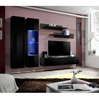 Moderne Wohnwand Wohnzimmer Wandregale Design TV Ständer Lowboard