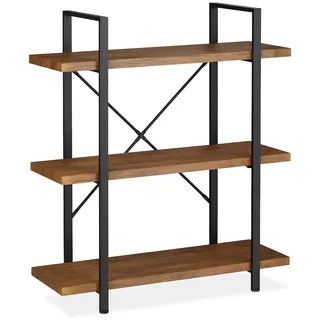 Relaxdays Bücherregal 90 x 33,5 x 102 cm Braun/Schwarz