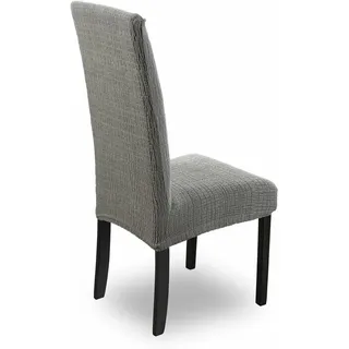 Stuhlhussen Stuhlüberzug grau Stuhlbezug Streth 35x30x55cm Esszimmer Hussen Deko