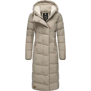 Wintermantel RAGWEAR "Wintermantel Pavla Long", Damen, Gr. XXL, grau (taupe24), Obermaterial: 100% Polyester PES.  Obermaterial: Futter: 100% Polyester PES. 100% Polyester PES., Mäntel Wintermantel