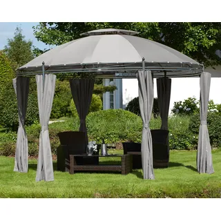 KONIFERA Pavillon »Tino«, (Set), BxT: 350 x 350 cm, grau