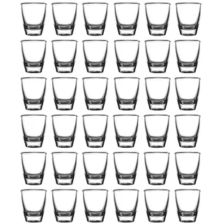 Ruikcoll Schnapsgläser,35ml Tequila Shotgläser Set, Robuste Shotgläser aus Glas,Shot Gläser für Wodka,Likör, Ouzo,Tequila(36 pack)