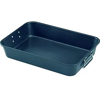 Baumalu - Kompakte Auflaufform aus langlebigem Karbonstahl mit Antihaftbeschichtung, ideal für individuelle Gratins oder Duo-Gerichte, leicht zu reinigen, 30 x 22 cm, schwarz