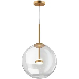 Maytoni Pendelleuchte , Goldfarben , Metall, Glas , Kugel , G , 55 cm , Ce , beliebig kürzbar, gleichmäßige Lichtverteilung , Lampen & Leuchten, Innenbeleuchtung, Hängeleuchten, Pendelleuchten