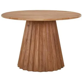 Livetastic Esstisch , Naturfarben , Holz , Mangoholz , vollmassiv , rund , konisch, Säule , 115x76x115 cm , Esszimmer, Esstische, Esstische rund