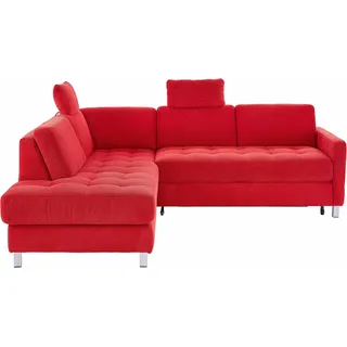 sit&more Eckcouch Polyester 2-Sitzer Rot