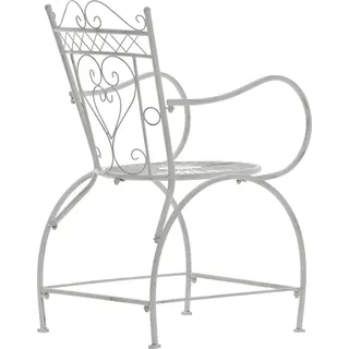 CLP Stuhl Sheela mit geschwungenen Armlehnen,antik weiß - Weiß