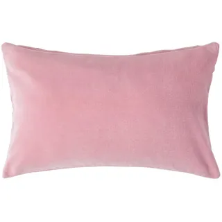 Homescapes Kissenhülle Baumwollsamt rosa 30/50 cm , Rosa , Textil , Uni , Rechteckig , 30x50 cm , Oeko-Tex® , Heimtextilien, Bezüge, Kissenbezüge