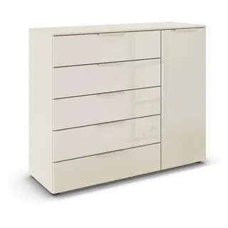 Rauch Kombikommode Flipp 120 x 100 x 42 cm Beige / Glas Beige