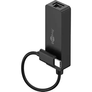 goobay 76579 Kabeladapter USB-C RJ45, schwarz,