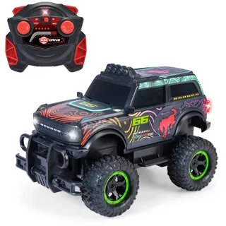 Dickie Toys - RC Monstertruck Ford Bronco (29 cm) - ferngesteuertes Auto ab 6 Jahre mit Licht, 10 km/h, Auto-Spielzeug für Kinder mit 2,4 GHz Fernbedienung, inklusive Batterien