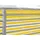 Balkonverkleidung 500 x 90 cm gelb/weiß Polyester