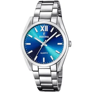 Festina Quarzuhr »Boyfriend Collection«, Armbanduhr, Damenuhr, Edelstahlarmband, silberfarben