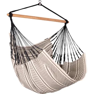 La Siesta Hängesessel HABANA Comfort zebra Lounger aus Baumwolle Hängematte Hängestuhl - Beige