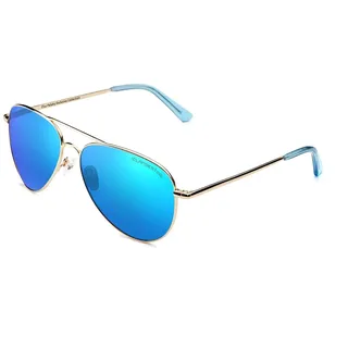 CLANDESTINE - Sonnenbrille A10 Light Blue by Elsa Pataky - Nylon HD Verspiegelte Gläser und Edelstahlrahmen - Unisex Sonnenbrille - Mit Smart Vision Technology - Bessere Sicht und Geringere Blendung