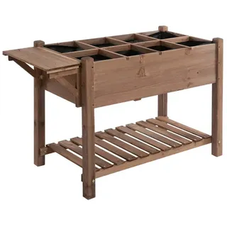 Outsunny Hochbeet Pflanzkasten 54 x 74 x 123 cm Braun