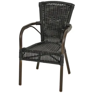 Garden Pleasure Stapelstuhl 91 x 54 x 59 cm schwarz