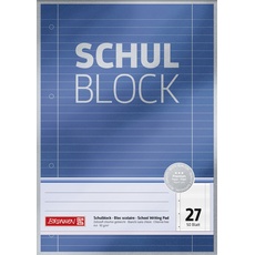 Bild Schulblock Premium (A4, Lineatur 27, blau