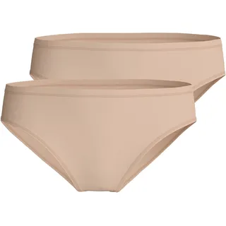 Slip CALIDA "Slip Sleek Skin Slip 2P 2er Pack", Damen, Gr. 40-42, beige (nude), Obermaterial: 73% Polyamid PA. 27% Elasthan EL., Unterhosen Slip