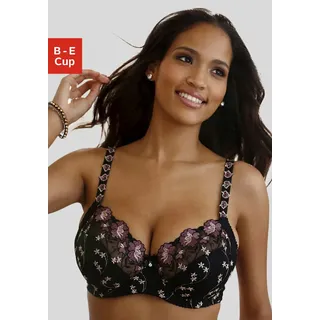 Nuance by Lascana Bügel-BH mit schöner Stickerei Spitze, Dessous – auch ideal für große Größen, schwarz, taupe