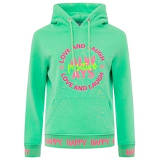 Bild Sweatshirt, mit Kapuze, Frontprint, neonfarben, grün